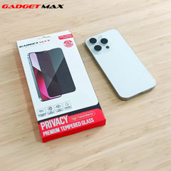 GADGET MAX-- ความเป็นส่วนตัว iPhone 15 PRO MAX 6.7" กระจกนิรภัยป้องกันฝุ่นลึก 2.5D (NPL-9/2023)